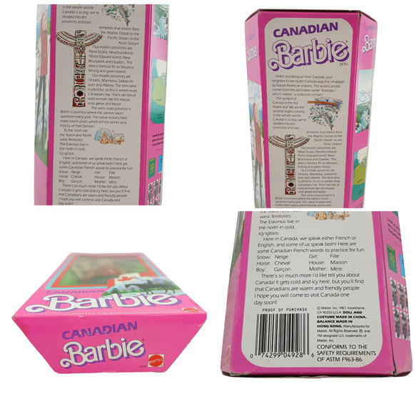 Canadian Barbie Doll 1987 Mattel Dolls of the World Collection Vintage NIB #4928 - Picture 8 of 8